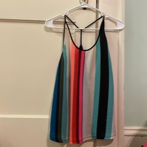 Express spaghetti strap shirt a little longer in the front than in the back